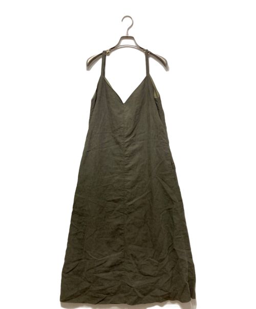 AURALEE（オーラリー）AURALEE (オーラリー) WASHED LINEN SLIP DRESS カーキ サイズ:1の古着・服飾アイテム