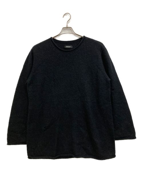 UNDERCOVER（アンダーカバー）UNDERCOVER (アンダーカバー) DAMAGED SWEATER ブラック サイズ:2 未使用品の古着・服飾アイテム