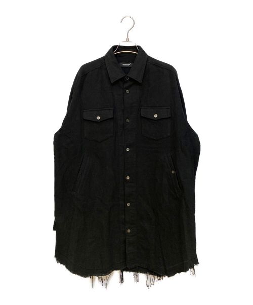 UNDERCOVER（アンダーカバー）UNDERCOVER (アンダーカバー) カットオフシャツ ブラック サイズ:3の古着・服飾アイテム