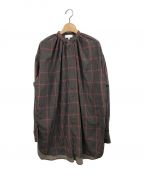 HYKEハイク）の古着「PLAID GATHERED SHIRT」｜ベージュ