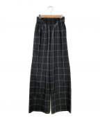 HYKEハイク）の古着「PLAID EASY PANTS」｜ブラック