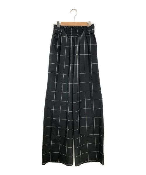 HYKE（ハイク）HYKE (ハイク) PLAID EASY PANTS ブラック サイズ:SIZE36の古着・服飾アイテム