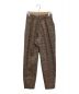 HYKE（ハイク）の古着「PLAID DOUBLE FACE TAPERED PANTS」｜ベージュ