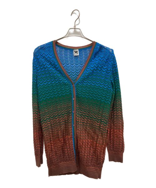 missoni（ミッソーニ）MISSONI (ミッソーニ) 総柄ロングカーディガン ブラウン サイズ:46(L)の古着・服飾アイテム