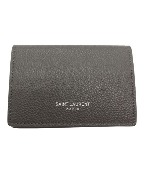 Saint Laurent Paris（サンローランパリ）Saint Laurent Paris (サンローランパリ) タイニーウォレット コンパクトウォレット グレーの古着・服飾アイテム