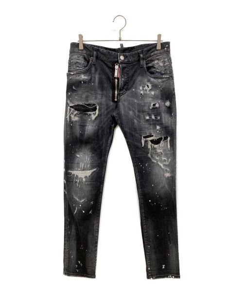 DSQUARED2（ディースクエアード）DSQUARED2 (ディースクエアード) SKATER JEAN デニムパンツ S74LB0997 ブラック サイズ:48の古着・服飾アイテム