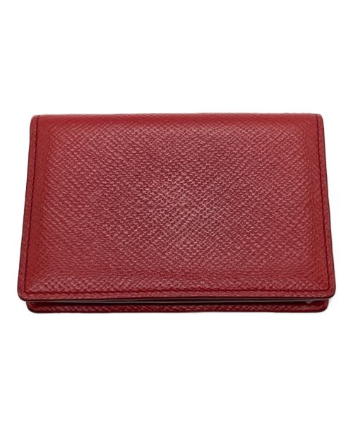 SMYTHSON（スマイソン）SMYTHSON (スマイソン) カードケース レッドの古着・服飾アイテム