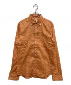 wjkダブルジェイケー）の古着「FLOWER PRINT L/S SHIRTS」｜オレンジ