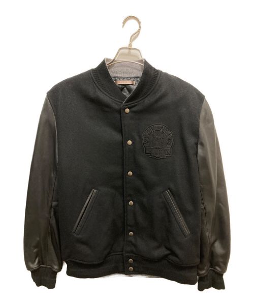 MEN'S BIGI（メンズビギ）MEN'S BIGI (メンズビギ) 45周年レザースリーブスタジャン ブラック サイズ:04の古着・服飾アイテム