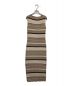 HER LIP TO (ハーリップトゥ) Cotton Striped Ribbed Knit Dress ベージュ サイズ:M：5800円