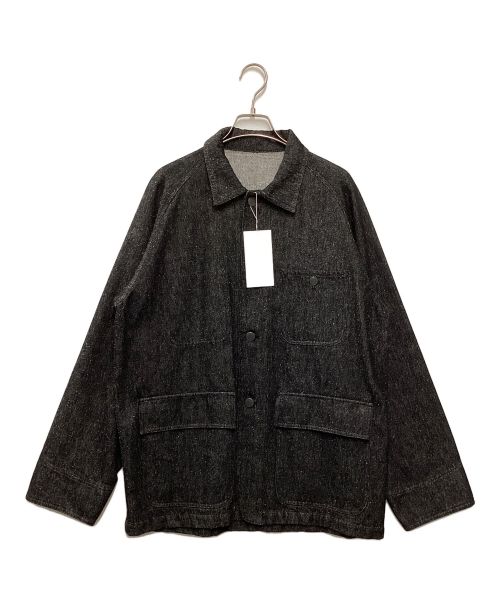 cornier（コルニエ）cornier (コルニエ) SILK NEP DENIM BLOUSON ブラックシャンブレー サイズ:Lの古着・服飾アイテム