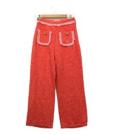 DREAM sister jane（ドリームシスタージェーン）の古着「Citrus Summer Tweed Trousers」｜ピンク