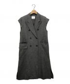 Ameriアメリ）の古着「HERRINGBONE LONG JACKET VEST」｜グレー