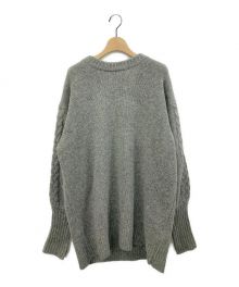 Rosarymoon（ロザリームーン）の古着「Back Open Cable Tunic」｜グレー