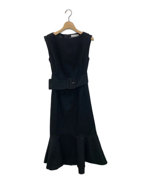 CELFORD（セルフォード）CELFORD (セルフォード) ノースリーブ ペプラムワンピース ブラック サイズ:36の古着・服飾アイテム
