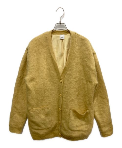 6(ROKU) BEAUTY&YOUTH（ロク ビューティーアンドユース）6(ROKU) BEAUTY&YOUTH (ロク ビューティーアンドユース) MOHAIR CARDIGAN イエロー サイズ:FREEの古着・服飾アイテム