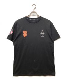 F.C.R.B.×MLB（エフシーアールビー×エムエルビー）の古着「TOUR L/S B&W BIG TEAM LOGO TEE」｜ブラック