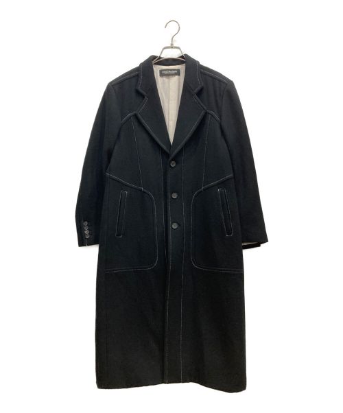 CHRISTIAN DADA（クリスチャンダダ）CHRISTIAN DADA (クリスチャンダダ) Paneled Tailored Melton Coat　CDM-19W-0301 ブラック サイズ:46の古着・服飾アイテム