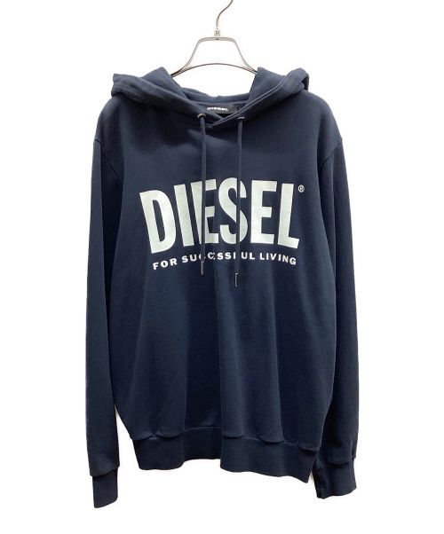 DIESEL（ディーゼル）DIESEL (ディーゼル) ロゴパーカー ネイビー サイズ:Mの古着・服飾アイテム