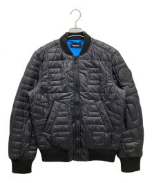 DIESEL（ディーゼル）の古着「ロゴステッチボンバージャケット」｜ブラック