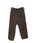 KAPTAIN SUNSHINE（キャプテンサンシャイン）の古着「22AW Garment Dyed 2Pleats Straight Trousers」｜ブラウン