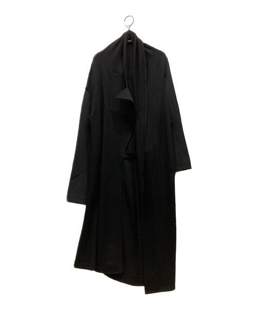 yohji yamamoto+noir（ヨウジヤマモトプリュスノアール）yohji yamamoto+noir (ヨウジヤマモトプリュスノアール) ニット ロング コート　NR-C01-106 ブラック サイズ:1の古着・服飾アイテム