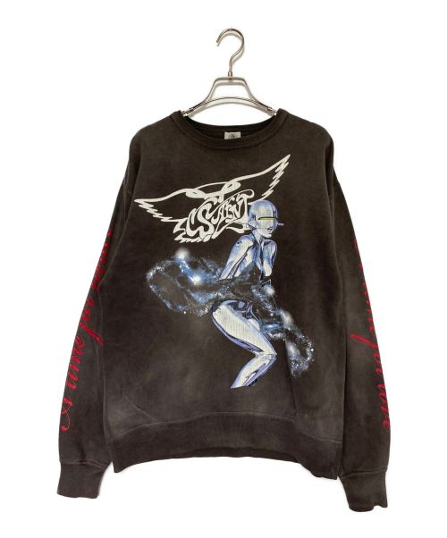 SAINT MICHAEL（セントマイケル）SAINT MICHAEL (セントマイケル) SORAYAMA (ソラヤマ) SWEAT SHIRT ブラック サイズ:SIZE Lの古着・服飾アイテム