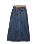 Ameriアメリ）の古着「WESTERN FLAP DENIM SKIRT」｜インディゴ