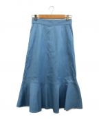 ANAYIアナイ）の古着「デニムライクペプラムスカート」｜ブルー