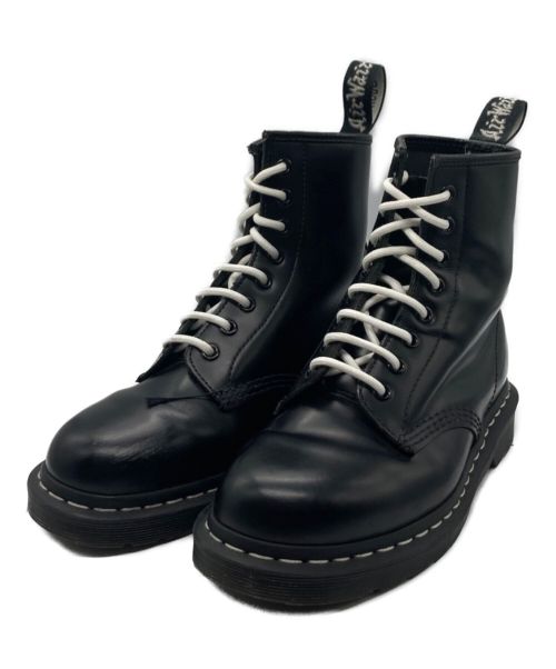 Dr.Martens（ドクターマーチン）Dr.Martens (ドクターマーチン) WHITE STITCH 8ホールブーツ ブラック サイズ:UK6の古着・服飾アイテム