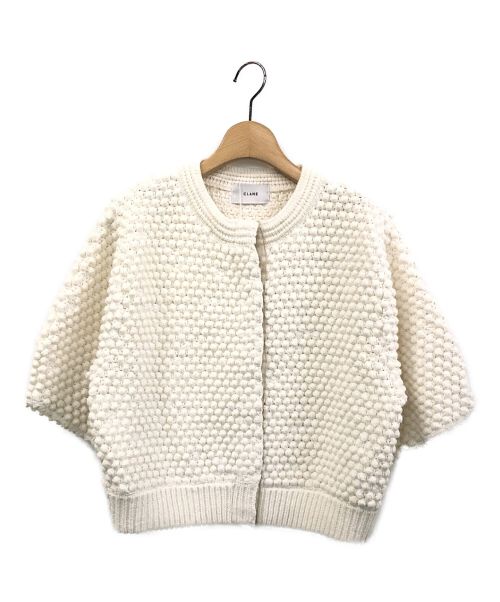 CLANE（クラネ）CLANE (クラネ) 3D DOT HALF SLEEVE KNIT CARDIGAN ホワイト サイズ:2の古着・服飾アイテム