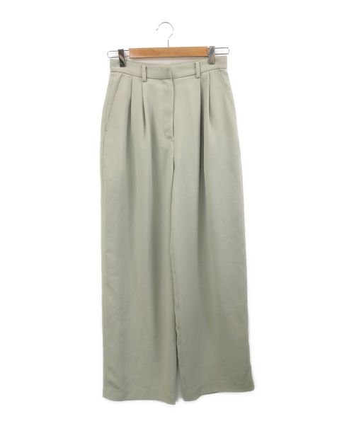 CLANE（クラネ）CLANE (クラネ) BASIC TUCK PANTS グリーン サイズ:1の古着・服飾アイテム