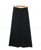 L'appartementアパルトモン）の古着「Satin Gather Long Skirt」｜ブラック