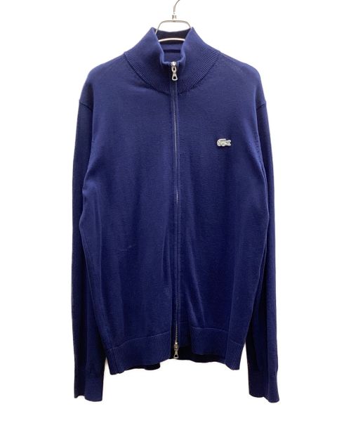 LACOSTE（ラコステ）LACOSTE (ラコステ) カレッジロゴニットトラックジャケット ネイビー サイズ:Mの古着・服飾アイテム