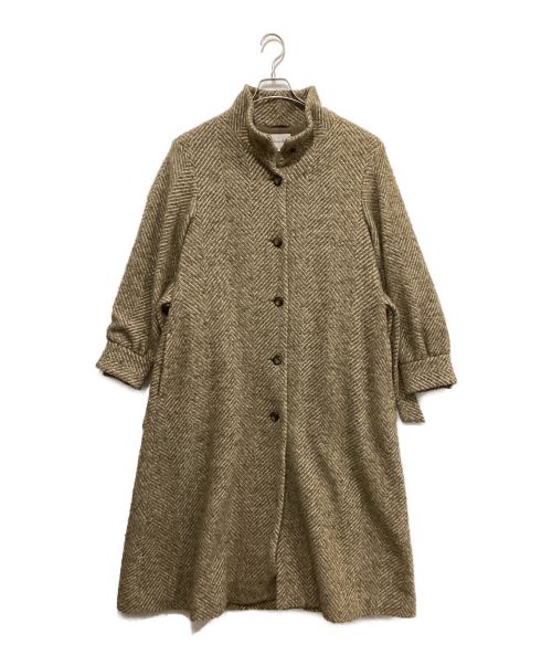 STEVEN ALAN（スティーブンアラン）STEVEN ALAN (スティーブンアラン) ヘリンボーンジャガードートコ / HERRINGBONE JACQUARD ALINE COAT ベージュ サイズ:Mの古着・服飾アイテム