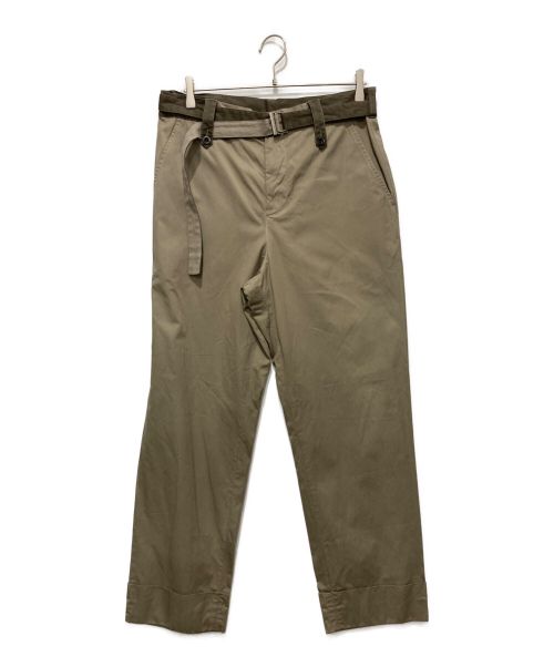 sacai（サカイ）sacai (サカイ) Overdye Pants/オーバーダイ パンツ オリーブ サイズ:３の古着・服飾アイテム