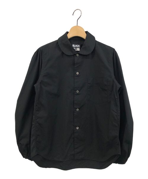 BLACK COMME des GARCONS（ブラック コムデギャルソン）BLACK COMME des GARCONS (ブラック コムデギャルソン) ボリュームスリーブ丸襟シャツ ブラック サイズ:XSの古着・服飾アイテム