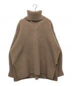 CLANEクラネ）の古着「2WAY NECK WARMER KNIT TOPS」｜ブラウン