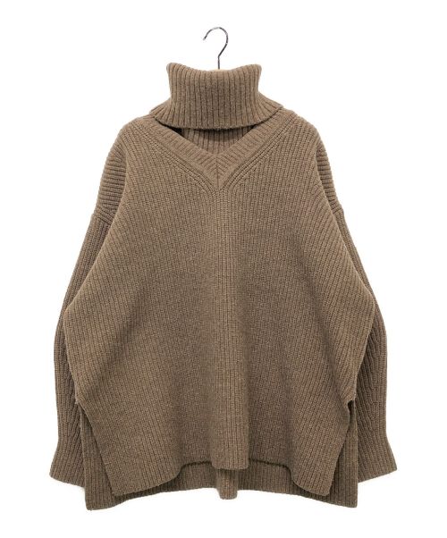 CLANE（クラネ）CLANE (クラネ) 2WAY NECK WARMER KNIT TOPS ブラウン サイズ:2の古着・服飾アイテム