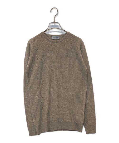 JOHN SMEDLEY（ジョンスメドレー）JOHN SMEDLEY (ジョンスメドレー) クルーネックニット ベージュ サイズ:Sの古着・服飾アイテム