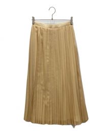 AURALEE（オーラリー）の古着「WOOL RECYCLE POLYESTER SHEER CLOTH PLEATED SKIRT」｜アイボリー