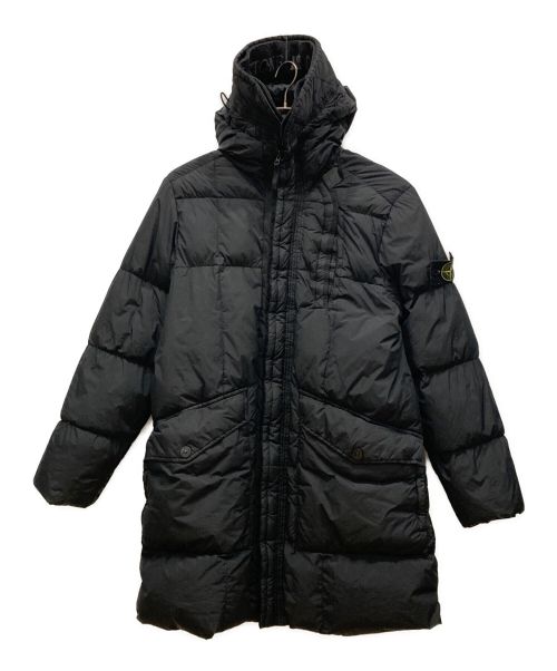 STONE ISLAND（ストーンアイランド）STONE ISLAND (ストーンアイランド) S.I COAT DOWN フーデット ダウンコート ロゴ パッチ 691570123 ブラック サイズ:Sの古着・服飾アイテム