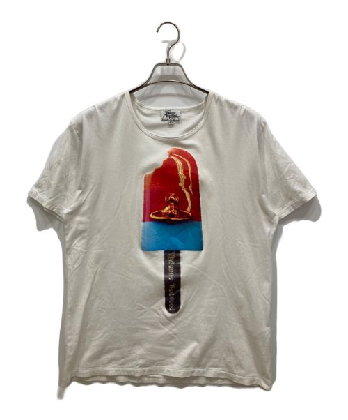 Vivienne Westwood man（ヴィヴィアン ウェストウッド マン）Vivienne Westwood man (ヴィヴィアン ウェストウッド マン) アイスキャンディーTシャツ ホワイト サイズ:46の古着・服飾アイテム