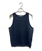 6(ROKU) BEAUTY&YOUTHロク ビューティーアンドユース）の古着「SHEER WAFFLE KNIT VEST」｜ネイビー