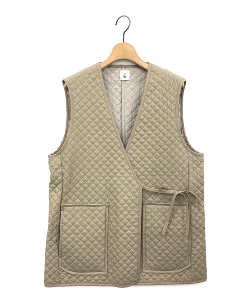 6(ROKU) BEAUTY&YOUTH（ロク ビューティーアンドユース）6(ROKU) BEAUTY&YOUTH (ロク ビューティーアンドユース) QUILTED VEST ベージュ サイズ:38の古着・服飾アイテム