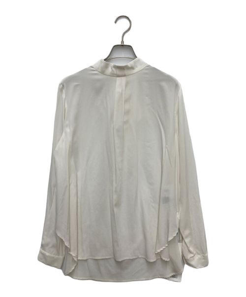 SOEJU（ソージュ）SOEJU (ソージュ) シルクストレッチボウタイブラウス ホワイト サイズ:Mの古着・服飾アイテム