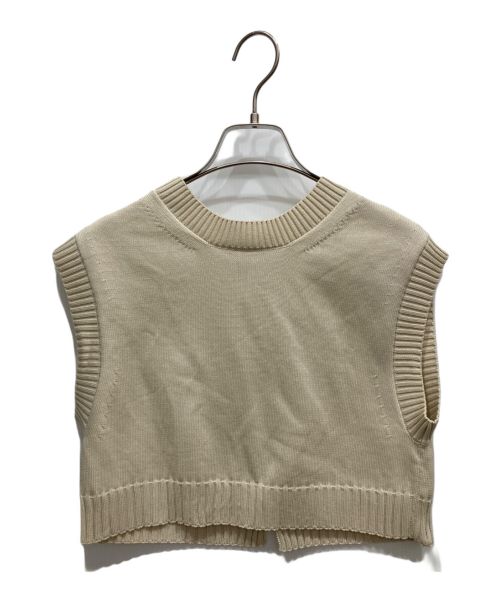 AURALEE（オーラリー）AURALEE (オーラリー) DRY COTTON KNIT VEST ドライ コットン ニット ベスト ベージュ サイズ:1の古着・服飾アイテム