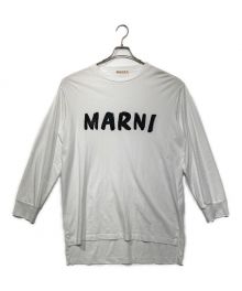 MARNI（マルニ）の古着「ロゴ入り オーガニックジャージーロングTシャツ」｜ホワイト