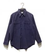 MADISON BLUEマディソンブルー）の古着「HAMPTON BACK SATIN SHIRT」｜ネイビー