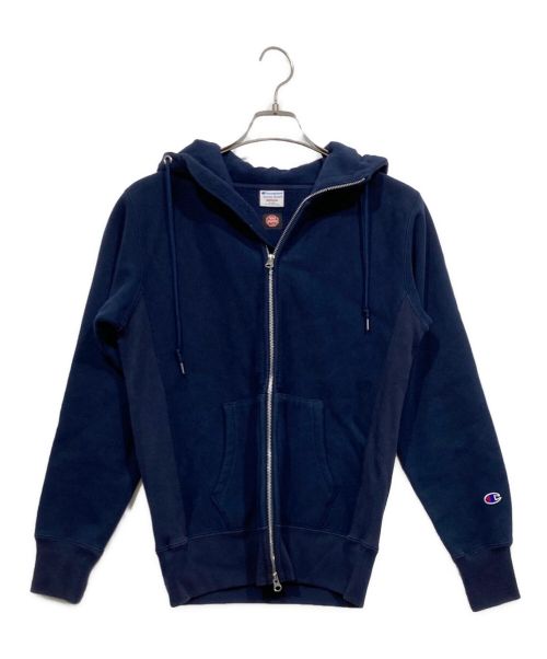 Champion REVERSE WEAVE（チャンピオン リバース ウィーブ）Champion REVERSE WEAVE (チャンピオンリバースウィーブ) ジップパーカー ネイビー サイズ:Mの古着・服飾アイテム